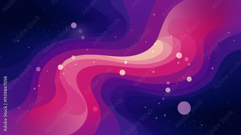 Obraz premium Abstract Swirling Shapes in Pink, Purple, and Blue