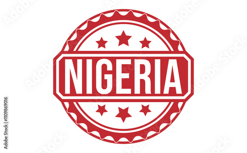 NIGERIA rubber stamp on white background. NIGERIA Stamp.