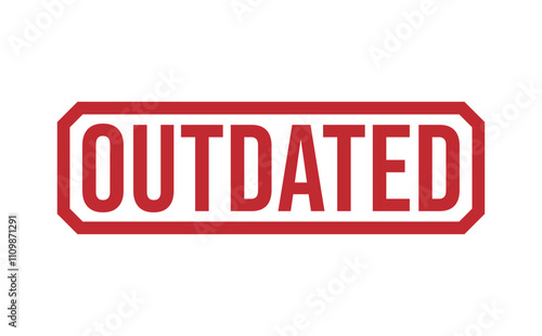 OUTDATED rubber stamp on white background. OUTDATED Stamp.