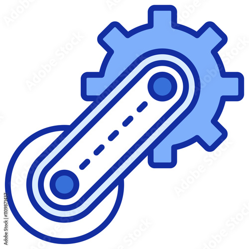 Machine Blue Color Icon