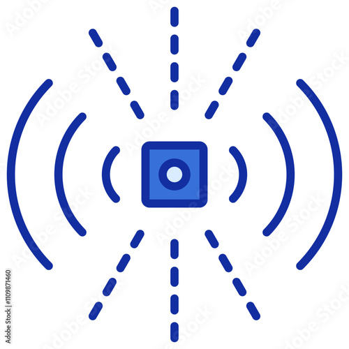 Sensor Blue Color Icon