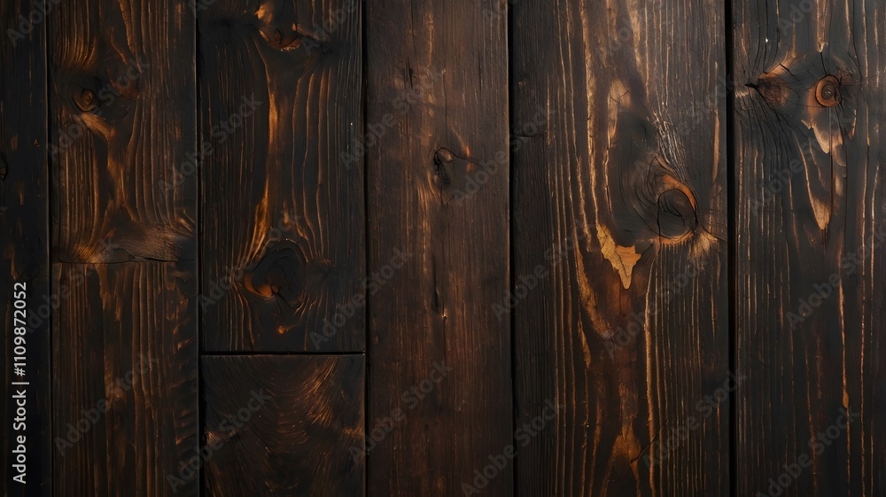 Top View of Aged Dark Wooden Texture Background. Wooden planks on a wall or floor with grain and texture. Dark tones. Top View of Aged Dark Wooden Texture Background. Wooden planks on a wall or floor with grain and texture. Dark tones.