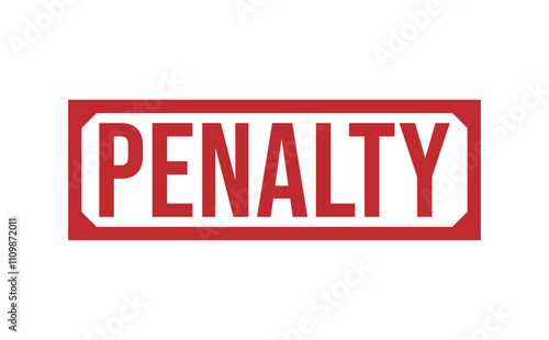 PENALTY rubber stamp vector illustration on white background