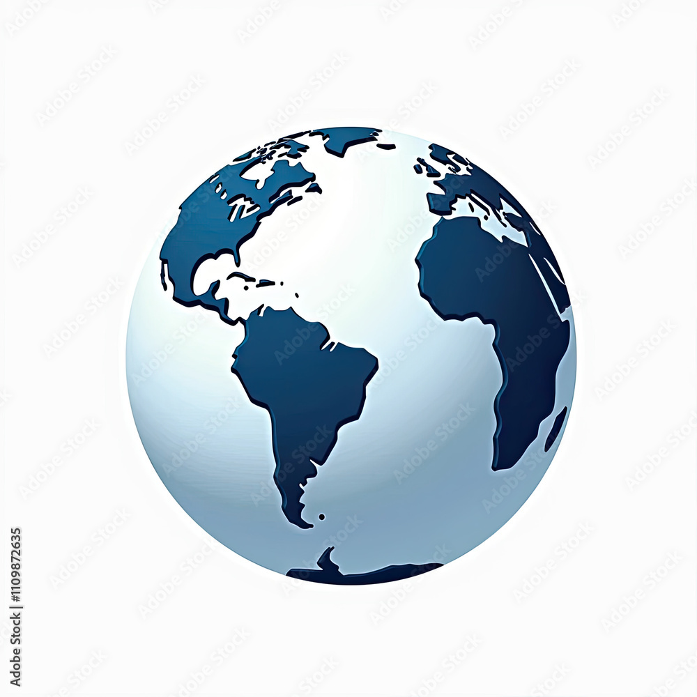 3D globe clipart highlighting continents and oceans with realistic shading for maps or global themes. 3D globe clipart highlighting continents and oceans with realistic shading for maps or global themes.