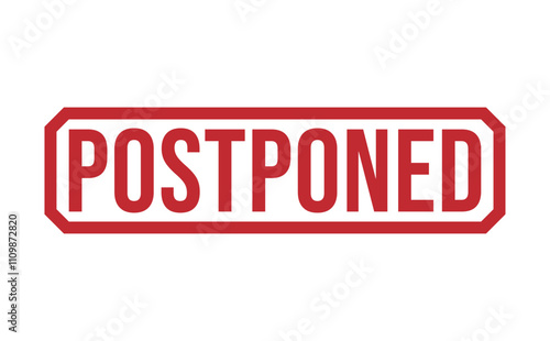 POSTPONED rubber stamp vector illustration on white background