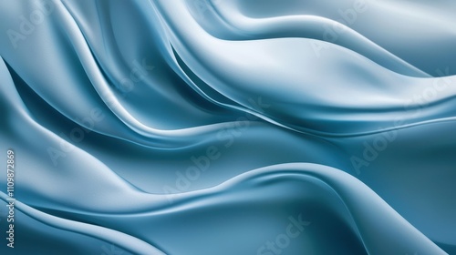 Wallpaper Mural Abstract Blue Fabric Draped Softly Elegant Waves Torontodigital.ca