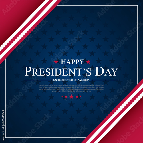 Happy Presidents Day United States Of America Background Vector Illustration