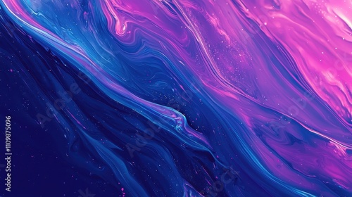 Abstract Swirling Blue and Purple Paint Texture