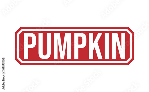 PUMPKIN rubber stamp vector illustration on white background