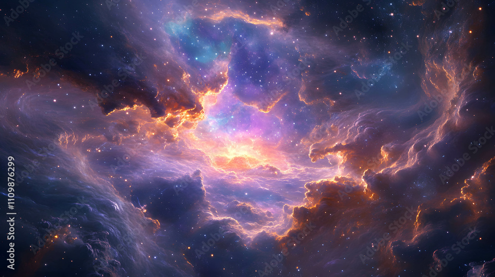 Fototapeta premium Radiant Galactic Cloudburst