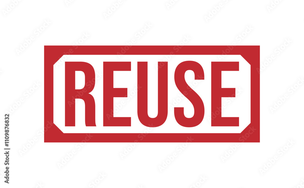 REUSE red rubber stamp vector design. REUSE red rubber stamp vector design.