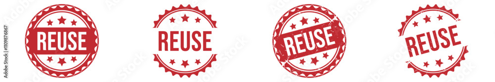 REUSE red rubber stamp vector design. REUSE red rubber stamp vector design.