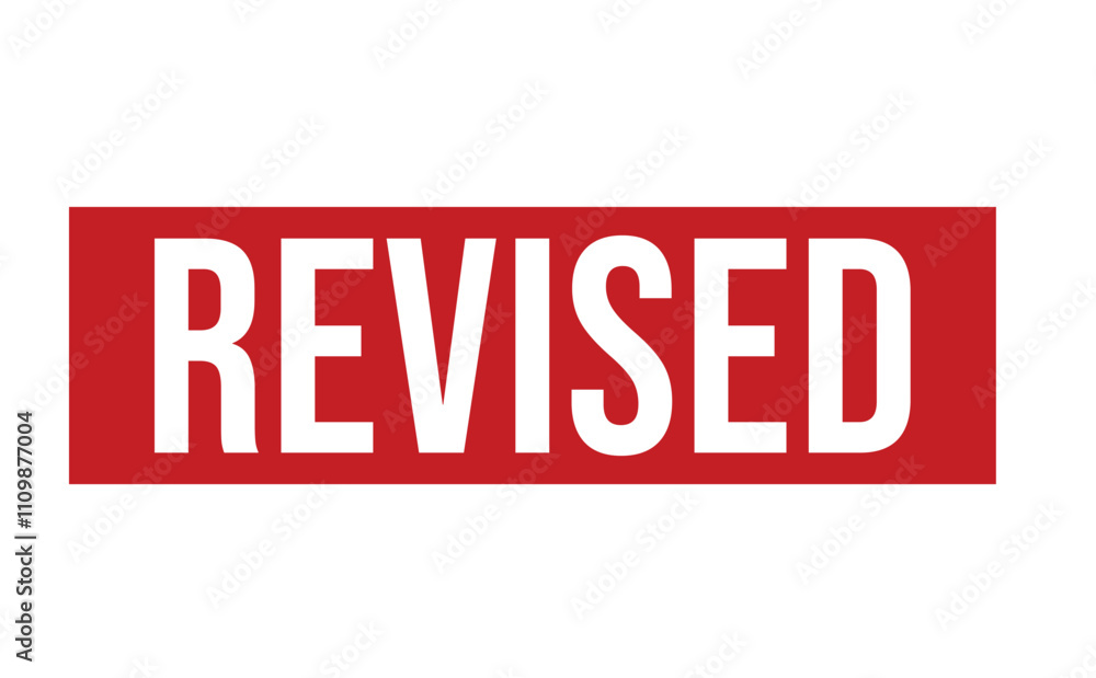 REVISED rubber stamp vector illustration on white background REVISED rubber stamp vector illustration on white background
