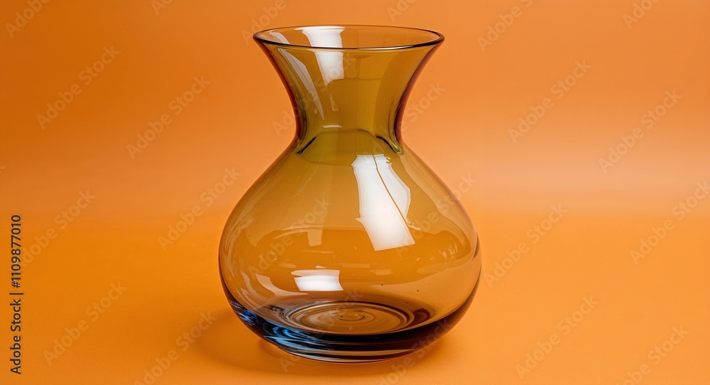 Glass Vase on Orange background design Glass Vase on Orange background design
