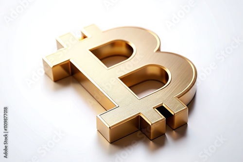 3D Bitcoin Search Tilt-Shift Effect Isolated photo