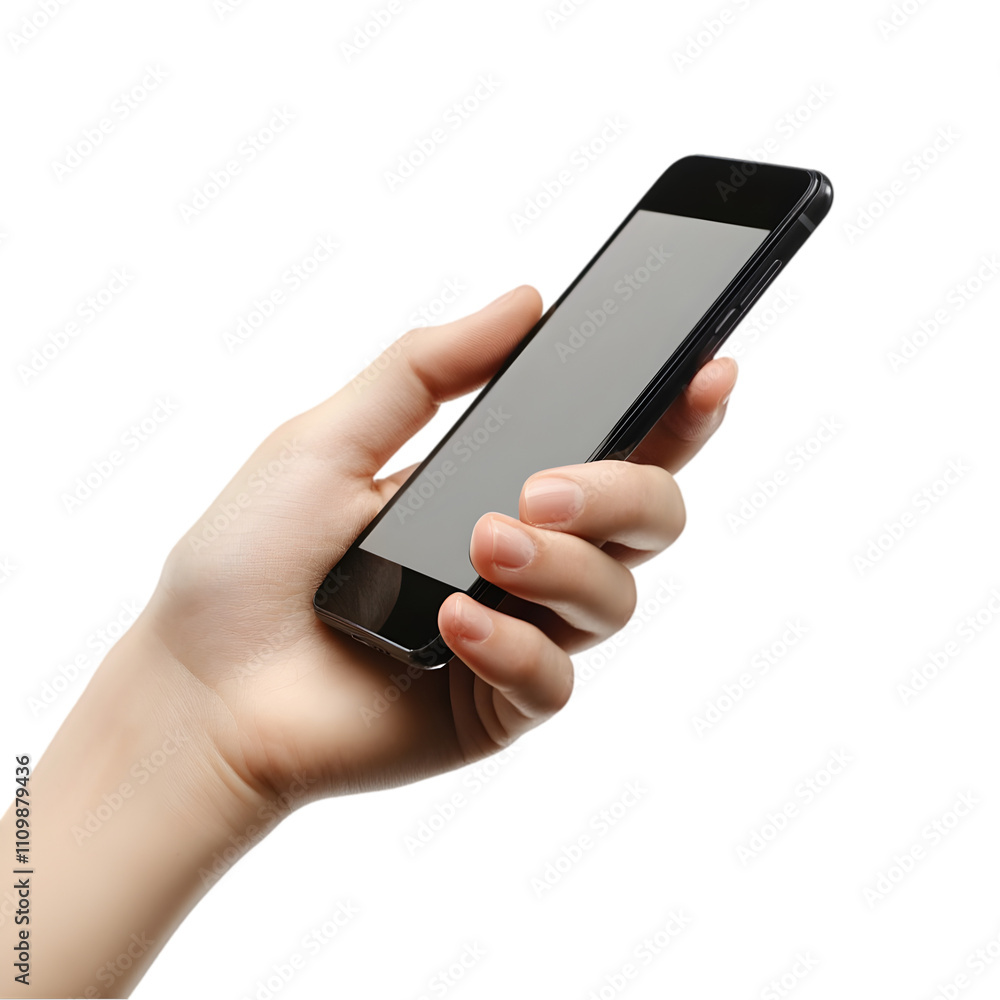 Hand Holding a Smartphone With Black Screen Hand Holding a Smartphone With Black Screen