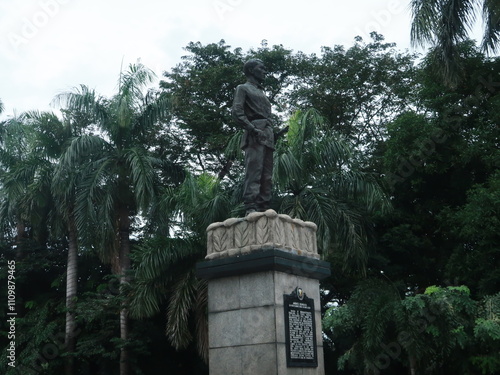 Statue of Andres Bonifacio Among Palm Trees