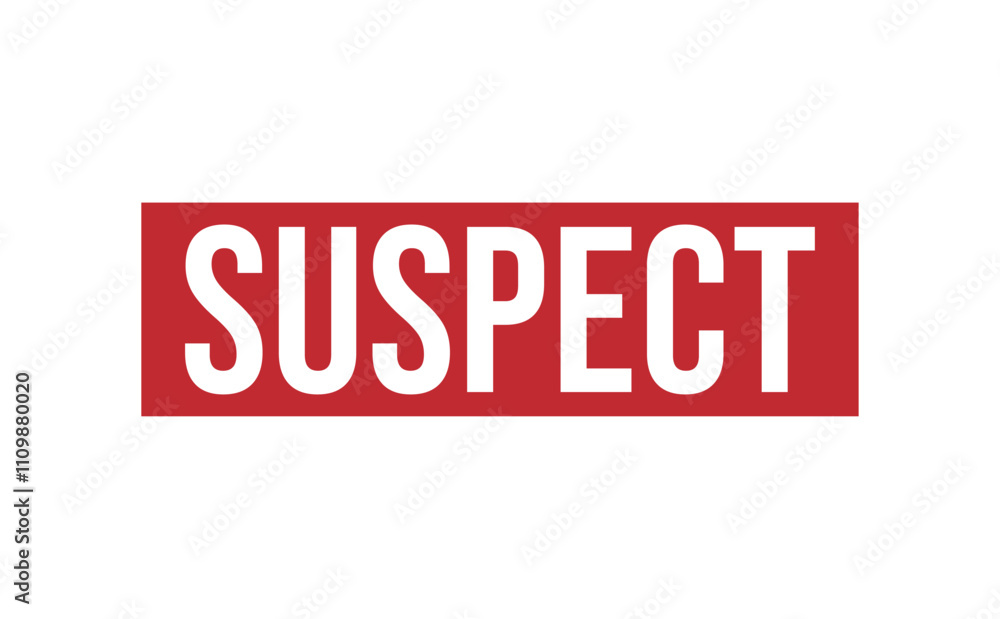 SUSPECT red rubber stamp vector design. SUSPECT red rubber stamp vector design.
