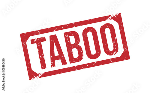 TABOO rubber stamp on white background. TABOO Stamp.