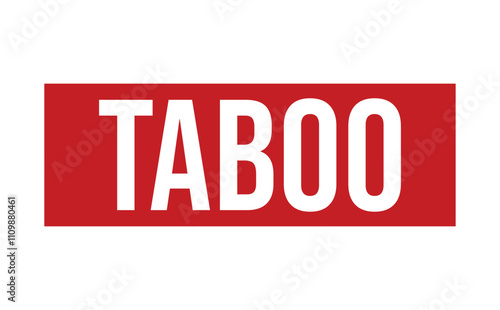 TABOO rubber stamp on white background. TABOO Stamp.