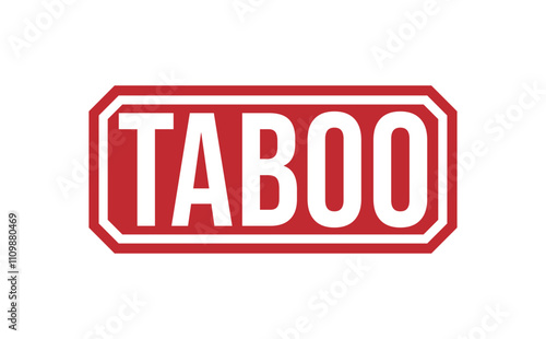 TABOO rubber stamp on white background. TABOO Stamp.