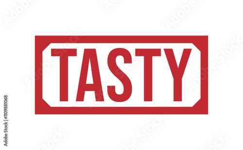 TASTY rubber stamp vector illustration on white background