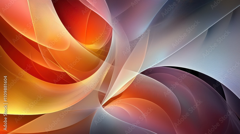 Abstract Orange Grey Swirling Wave Design Abstract Orange Grey Swirling Wave Design