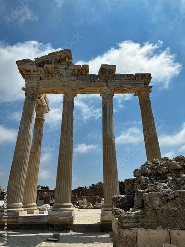 Roman ruins: The Temple of Apollo (Side, Antalya Province, Turkiye)