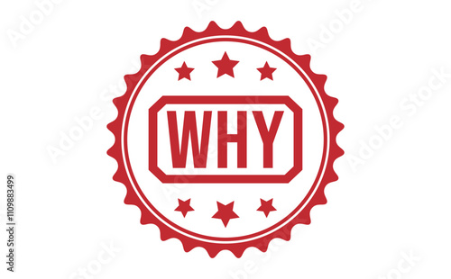 WHY rubber stamp vector illustration on white background