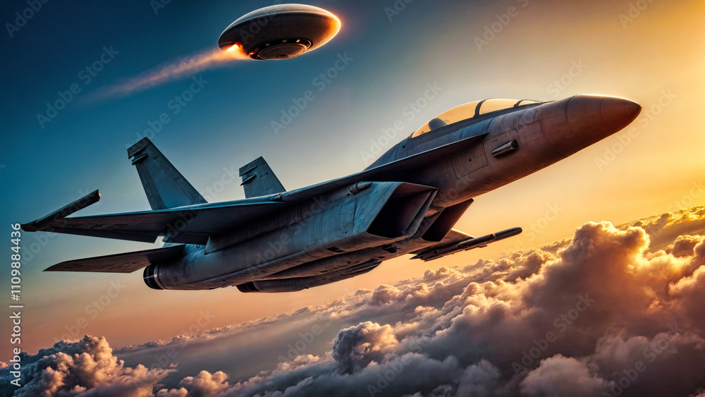 UFO following Fighter Jet UFO following Fighter Jet
