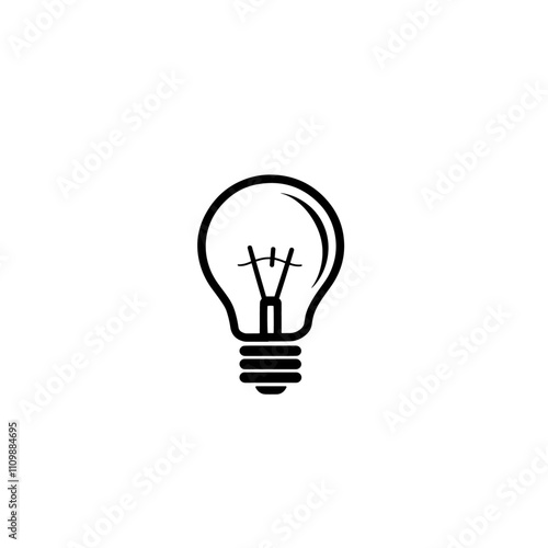 Silhouette of Light bulb icon, Energy icon, Lamp bulb icon vector art, Lamp or light bulb icon editable vector illustration, Light bulb or idea icon vector outline, ideas, innovation, and inspiration