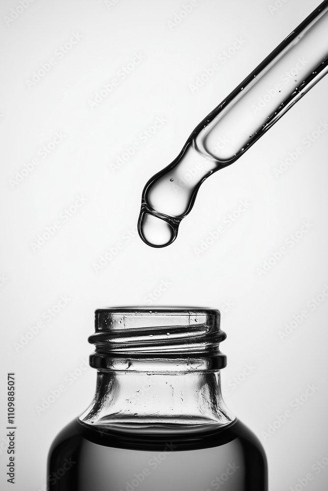 Glass Dropper with Serum on White Background
Glass Dropper with Serum on White Background