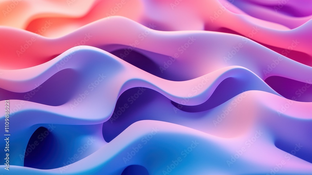 Abstract Pastel Waves Flowing Gradient Design Abstract Pastel Waves Flowing Gradient Design