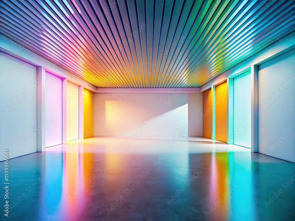 Empty Showroom, Abstract Future, White Wall, Modern Interior, 3D Rendering, Surreal Photography Empty Showroom, Abstract Future, White Wall, Modern Interior, 3D Rendering, Surreal Photography