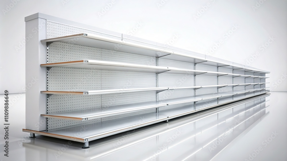 Empty Supermarket Shelf Long Exposure Mockup Empty Supermarket Shelf Long Exposure Mockup