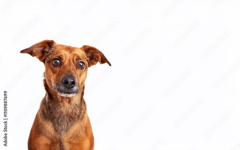 With a gentle gaze, the dog gazes into the camera, its soft fur and cute features perfectly highlighted against the background. With a gentle gaze, the dog gazes into the camera, its soft fur and cute features perfectly highlighted against the background.