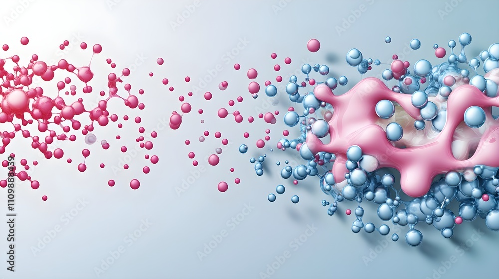 Abstract Pink Blue Molecular Structure Abstract Pink Blue Molecular Structure