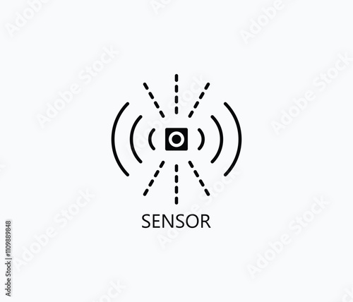 Sensor Vector, Icon Or Logo Sign Symbol Illustration 