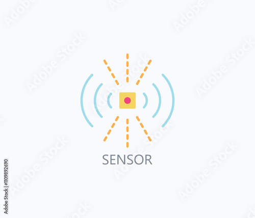 Sensor Vector, Icon Or Logo Sign Symbol Illustration 