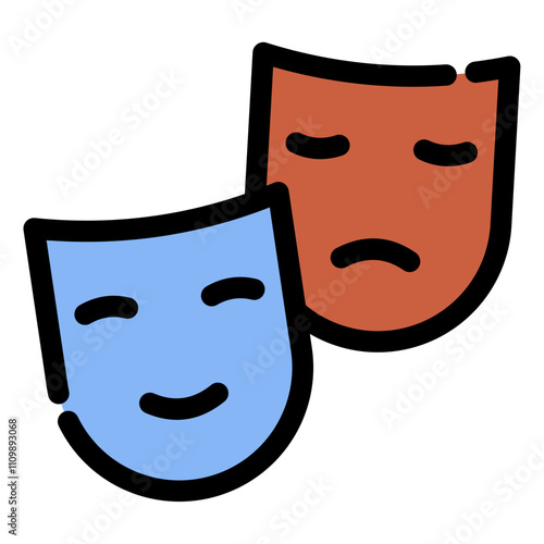 comedy and tragedy masks icon