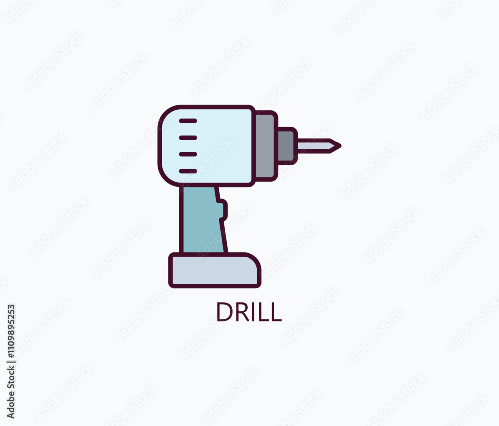Drill Vector, Icon Or Logo Sign Symbol Illustration Drill Vector, Icon Or Logo Sign Symbol Illustration