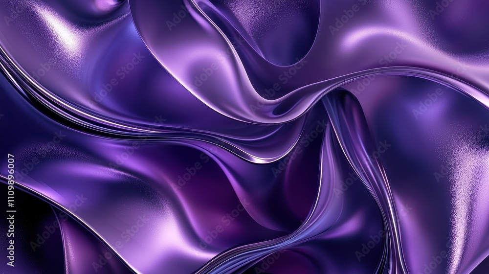 Obraz premium Abstract Purple Fluid Swirls and Curves Design