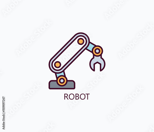 Robot Vector, Icon Or Logo Sign Symbol Illustration 