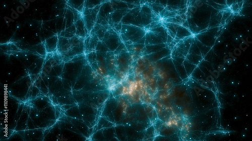 Cosmic web connecting galaxies and clusters in deep space