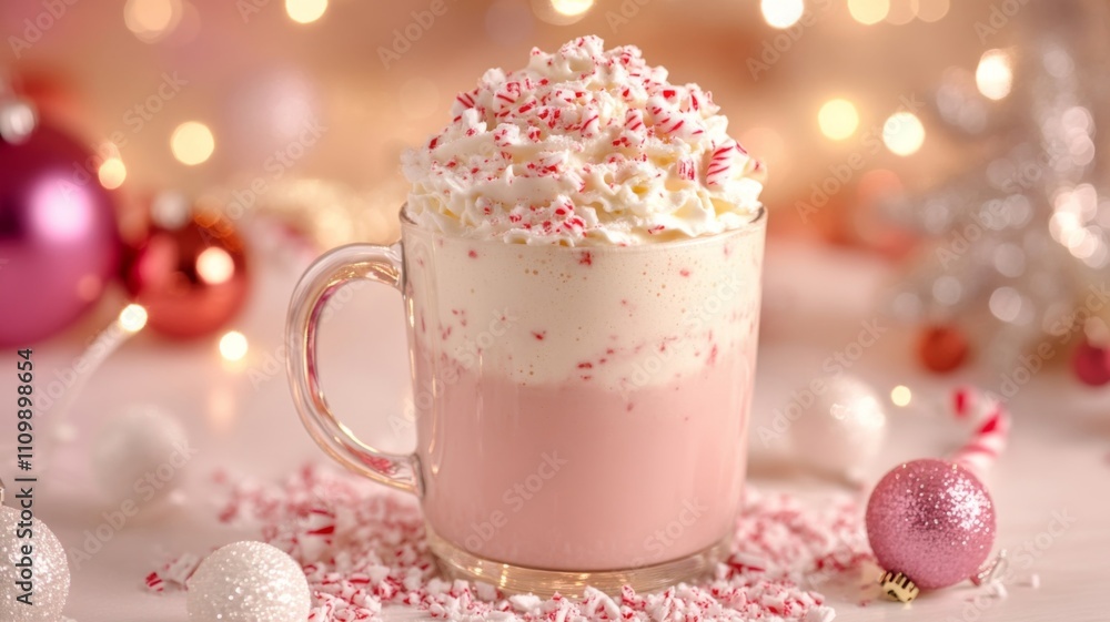 Peppermint Mocha with Whipped Cream and Candy Cane Crumbles Peppermint Mocha with Whipped Cream and Candy Cane Crumbles