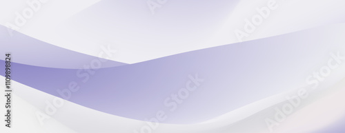 Soft lavender and white abstract background with flowing curves.