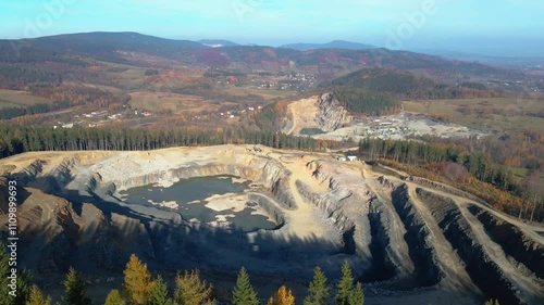 amphibolite quarry mining minerals mining excavation open pit photo