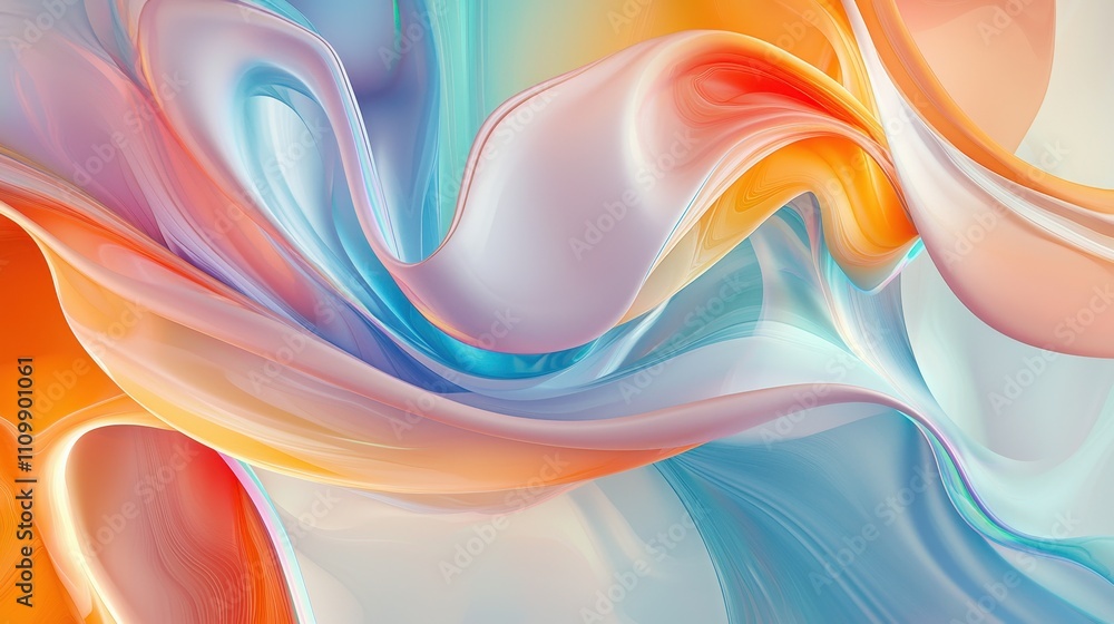 custom made wallpaper toronto digitalAbstract Colorful Swirling Fluid Design Art