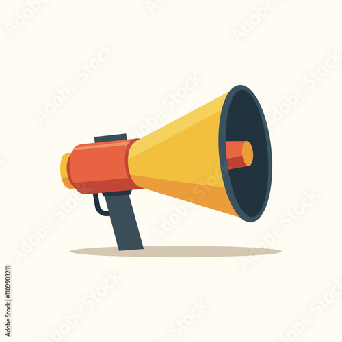Megaphone flat icon. Loudspeaker, bullhorn, bullhorn vector illustration