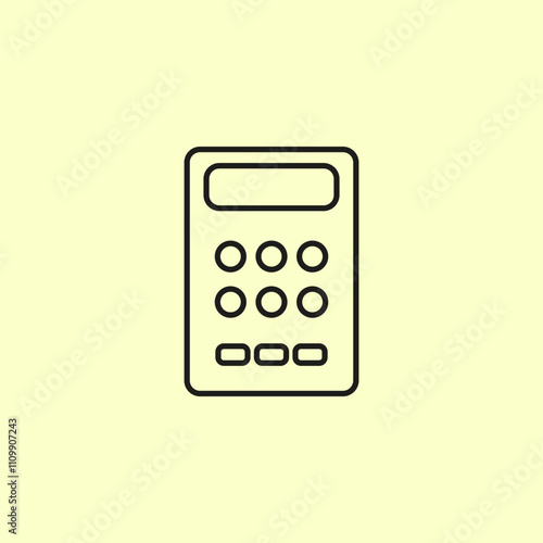 calculator icon design with outline style
